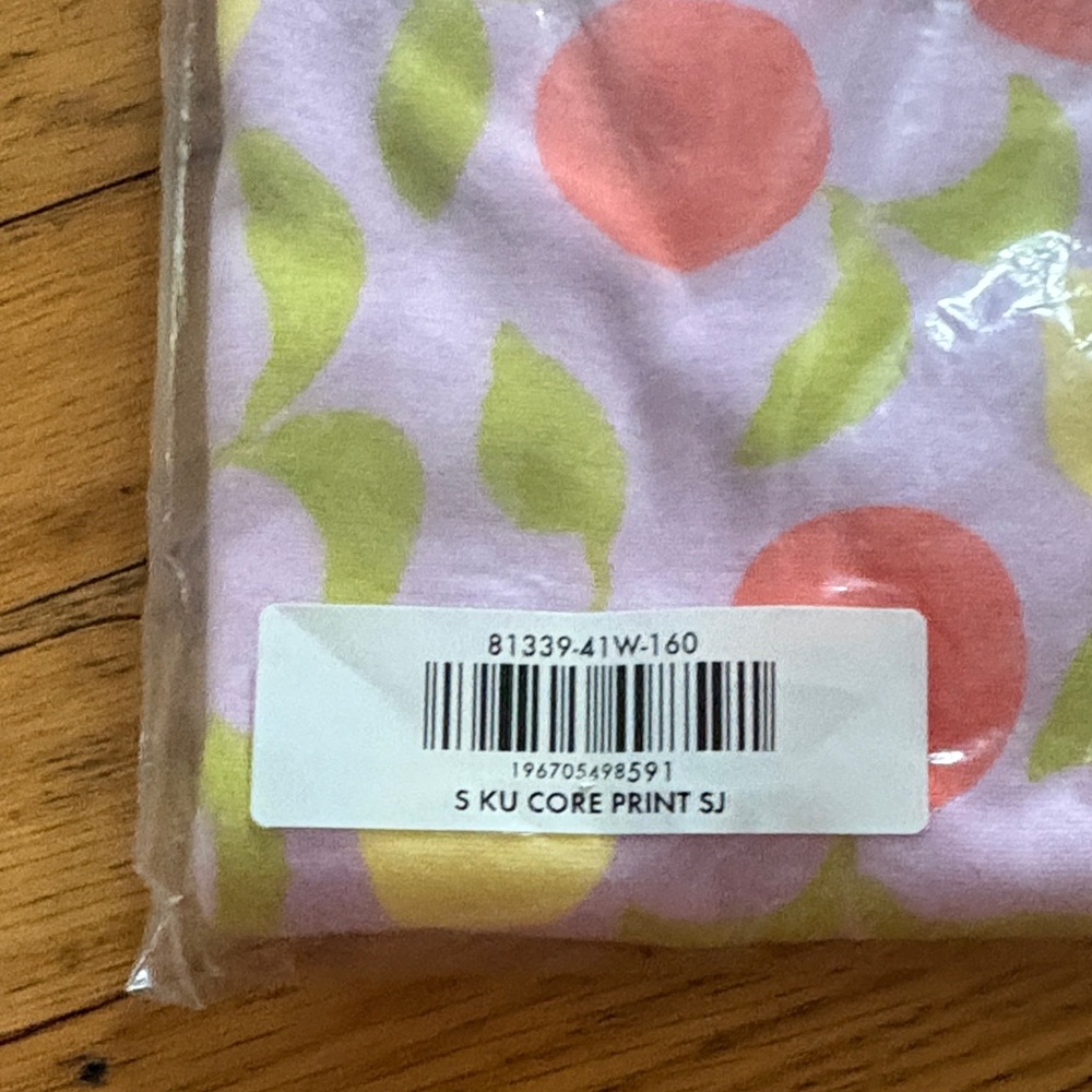 Hanna Andersson Lavender Tee with Pink, Yellow & Green Fruit Print - Picture 3 of 5